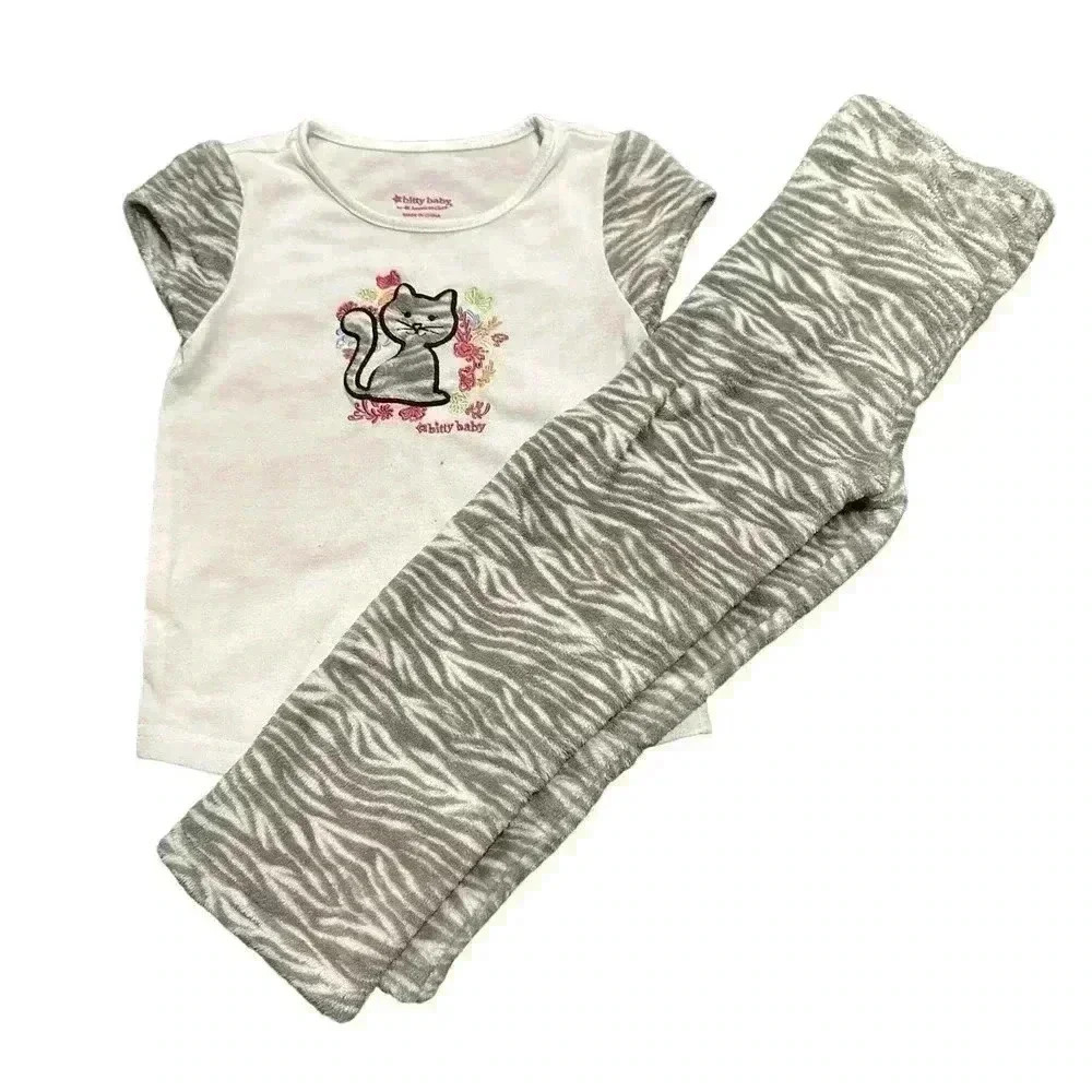 American Girl Bitty Baby Kitty Pajamas for Little Girls Size 5
